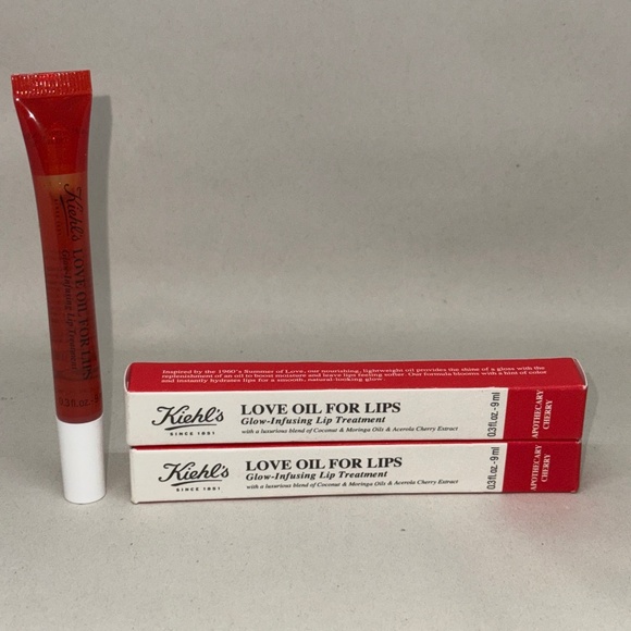 (LOT OF 2) Kiehl’s Love Oil for Lips Treatment “Apothecary Cherry” - Picture 1 of 1